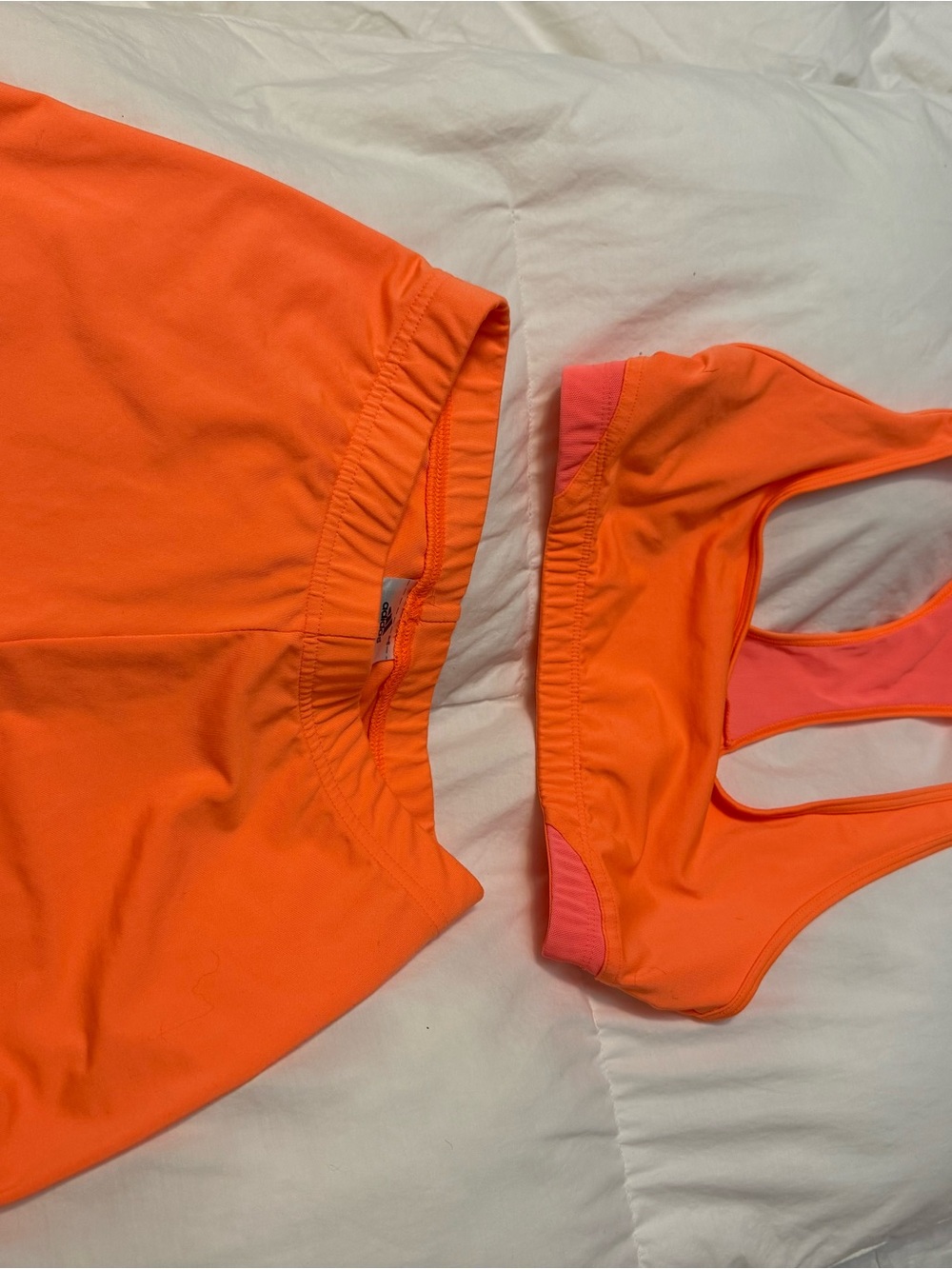 adidas Neon Orange Sports Bra Top
